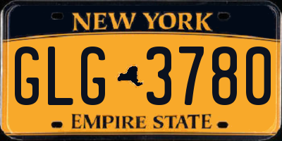 NY license plate GLG3780