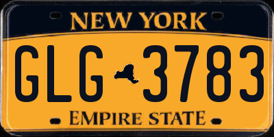 NY license plate GLG3783