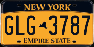 NY license plate GLG3787