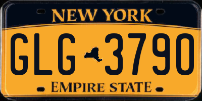 NY license plate GLG3790