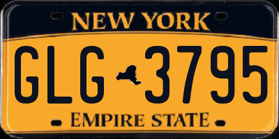 NY license plate GLG3795