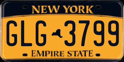NY license plate GLG3799