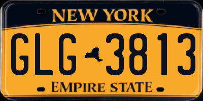 NY license plate GLG3813