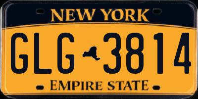 NY license plate GLG3814