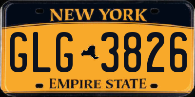 NY license plate GLG3826