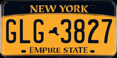 NY license plate GLG3827