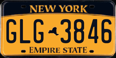 NY license plate GLG3846