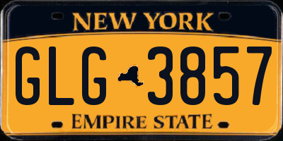NY license plate GLG3857