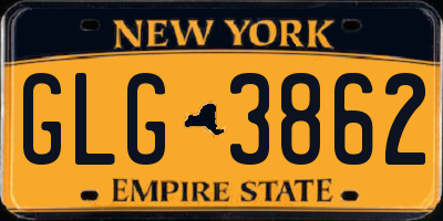 NY license plate GLG3862