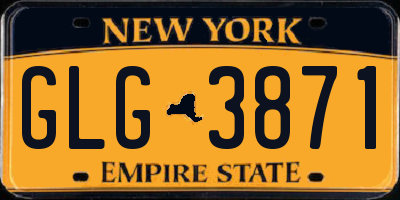 NY license plate GLG3871