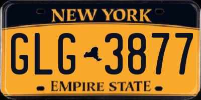 NY license plate GLG3877