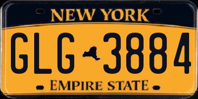 NY license plate GLG3884
