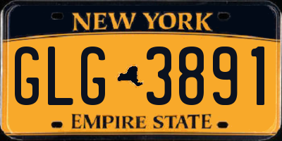 NY license plate GLG3891
