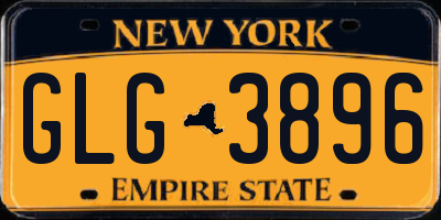 NY license plate GLG3896