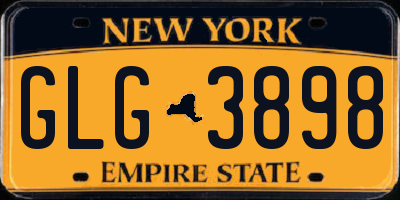 NY license plate GLG3898