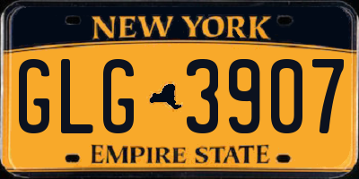 NY license plate GLG3907