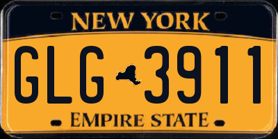 NY license plate GLG3911