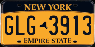 NY license plate GLG3913