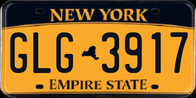 NY license plate GLG3917