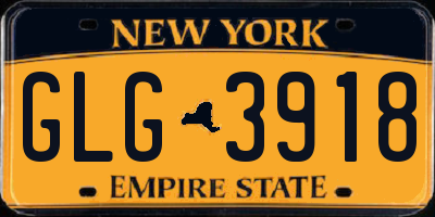 NY license plate GLG3918
