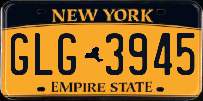 NY license plate GLG3945