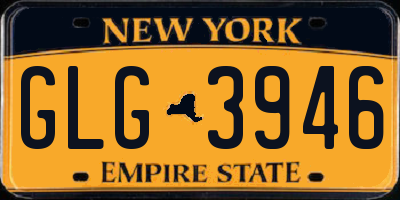 NY license plate GLG3946