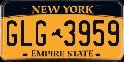 NY license plate GLG3959