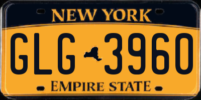 NY license plate GLG3960