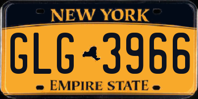 NY license plate GLG3966
