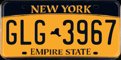 NY license plate GLG3967