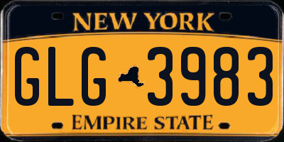 NY license plate GLG3983