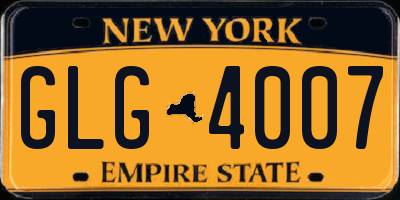 NY license plate GLG4007