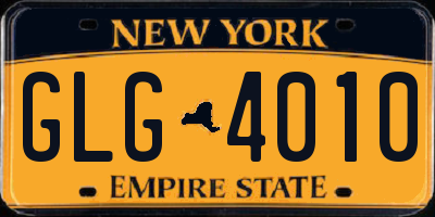 NY license plate GLG4010