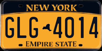 NY license plate GLG4014