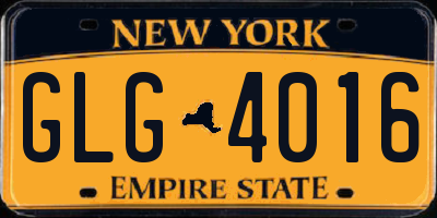 NY license plate GLG4016