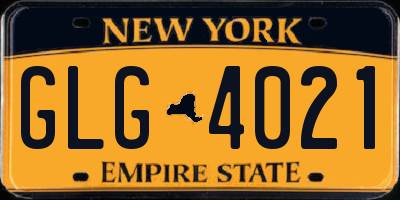 NY license plate GLG4021