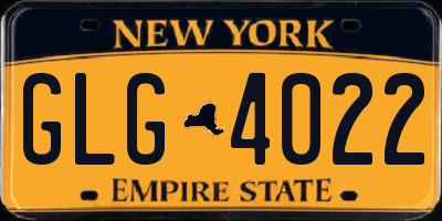 NY license plate GLG4022