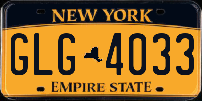 NY license plate GLG4033