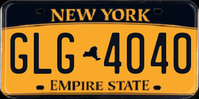 NY license plate GLG4040