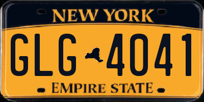 NY license plate GLG4041