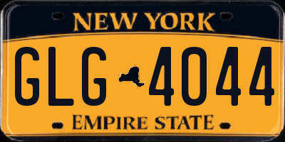 NY license plate GLG4044