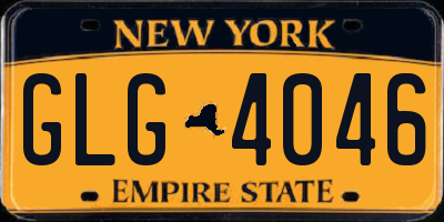 NY license plate GLG4046