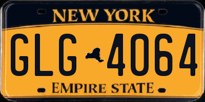 NY license plate GLG4064