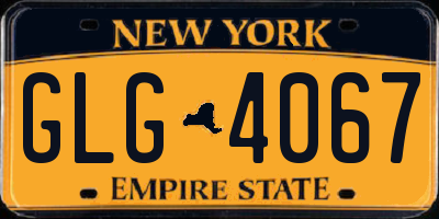 NY license plate GLG4067