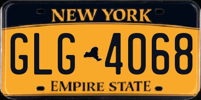 NY license plate GLG4068
