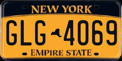 NY license plate GLG4069