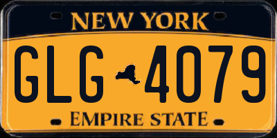 NY license plate GLG4079