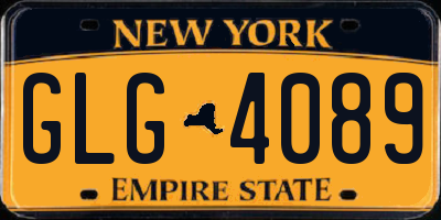 NY license plate GLG4089
