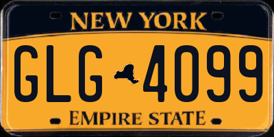 NY license plate GLG4099