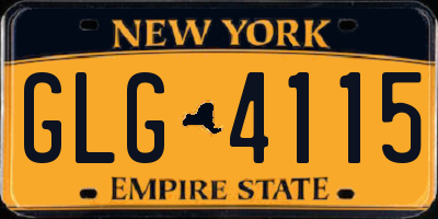 NY license plate GLG4115